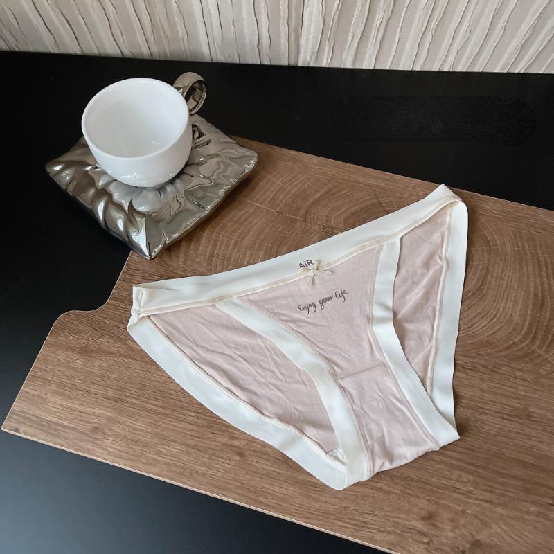Бесшовное нижнее белье с высоким разрезом и большим эластичным бесшовным сексуальным женским треугольным бельем из чистого хлопка
