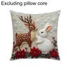 Christmas Pillow Cover Snowflake Velvet Jacquard Christmas Tree Elk Pillow Cushion Holiday Decoration Cushion Cover