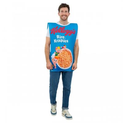 Костюм-накидка для взрослых Kelloggs Unisex Rice Krispies Cereal Box