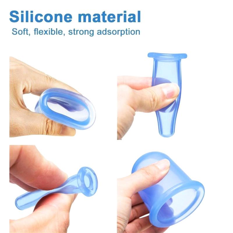 2 шт. силиконовая присоска для вакуумного массажа лица, расслабляющая банка для лица, ног, рук, бытовая гигиена, инструмент для подтяжки кожи лица