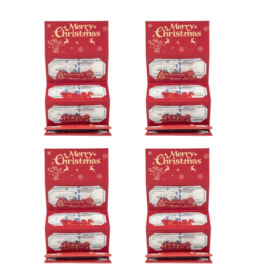 Christmas Cash Gift Envelopes Xmas Money Gift Card Holder with 6 Slots DIY Surprise Money Envelope for Holiday Party Supplies