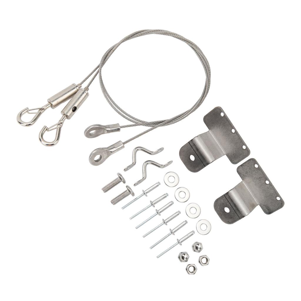 2 Pcs Hatch Latch Door Lanyard Cable Adjustable 304 Stainless Steel Wire Rope Sling Cable for RV Yacht