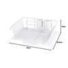 PEARL METAL Dish Drainer with Draining Tray, White, Vertical Storage, Ardeo HB-4593