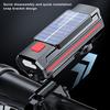 Universal Bike Front Light with Horn Multi-Functional Solar-Powered High Brightness Long-Range Illumination Bicycle Light