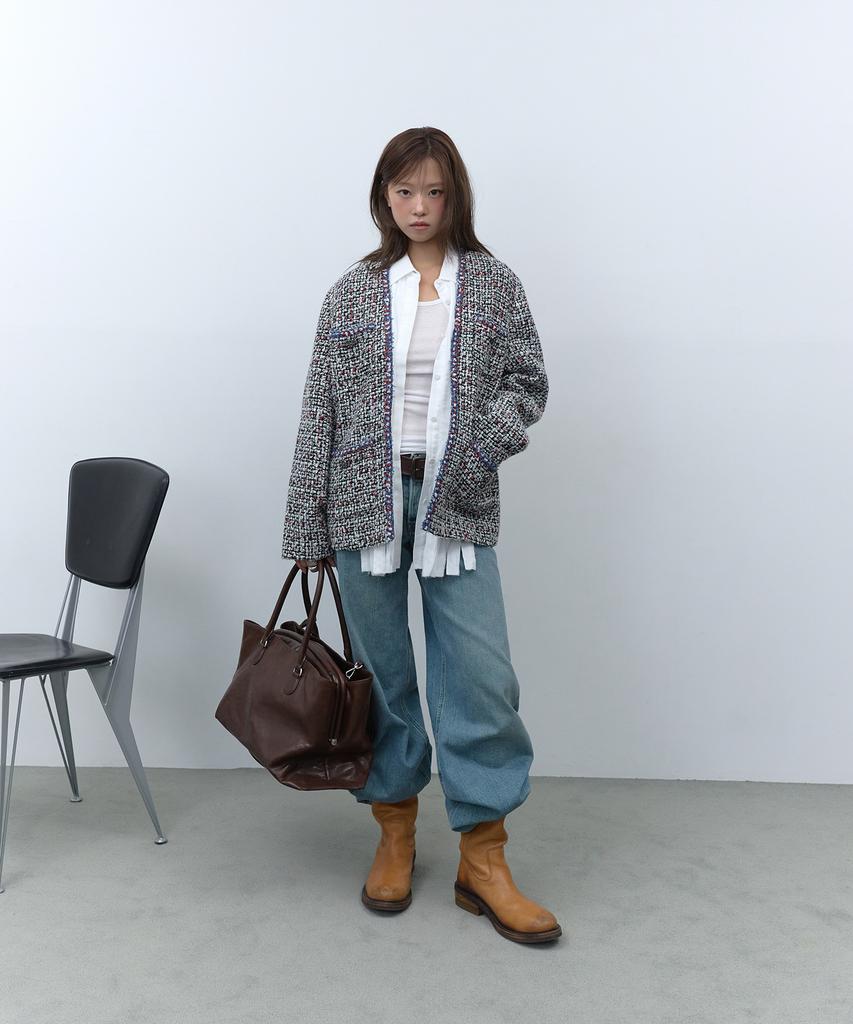 RAFFINE ATELIER Maison Tweed Jacket White