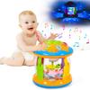 Baby 4 In 1 Tummy Time Crawling Toy Early Learning Sea Animals Sensory Toy Light Up Musical Projector for Infant Toddler Gifts