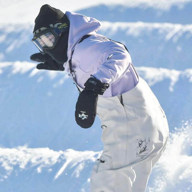 Свободная толстовка с капюшоном и принтом логотипа серии Li Ning Snow, унисекс, фиолетовая AWDRF08-4