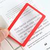 3X PVC Fresnel Lens Magnifier Pocket Credit Card Size PVC Frame Lightweight High Safety Square Lens Shape Magnifier