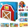 Toddlers Montessori Busy Board Farm Animal Scene Storytelling Activity Toy Quiet Book Felt Activity Educational Sensory