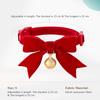 Christmas Pet Collar for Cats Dogs with Cute Bow Tie Bells, Red and Green Festival Collars, Safety Buckle Adjustable Breakaway Cat Bowtietie