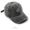 Baseball cap for women, washed and embroidered, with a brim, suitable for outdoor activities, and provides sun protection