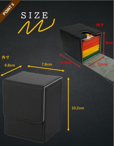 Чехол для коллекционных карт Venssu Deck Case, вертикальный магнит, искусственная кожа, 100 штук, чехол, совместимый с Pokemon Duema, различные карточные игры "Yu-Gi-Oh BOX" (черный (красный
