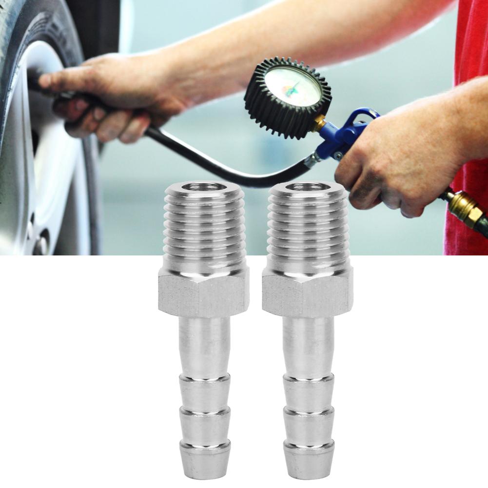 2 ШТ 14 дюймов Соединитель из нержавеющей стали BSPT с наружной резьбой Ёлочка Соединительный фитинг Быстроразъемный соединитель Труба