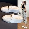 New Height-increasing Half-slipper, Thick-soled Wedge Heel Cool Women's Shoes with A Toe Cap