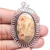 Pendant Bird Eye Jasper Gemstone Mother'Day Gift Silver Jewelry 2.5"