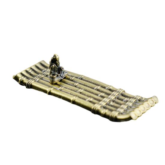 Курильница креативной формы, термостойкая курильница из цинка и сандалового дерева, металлическое украшение для дома