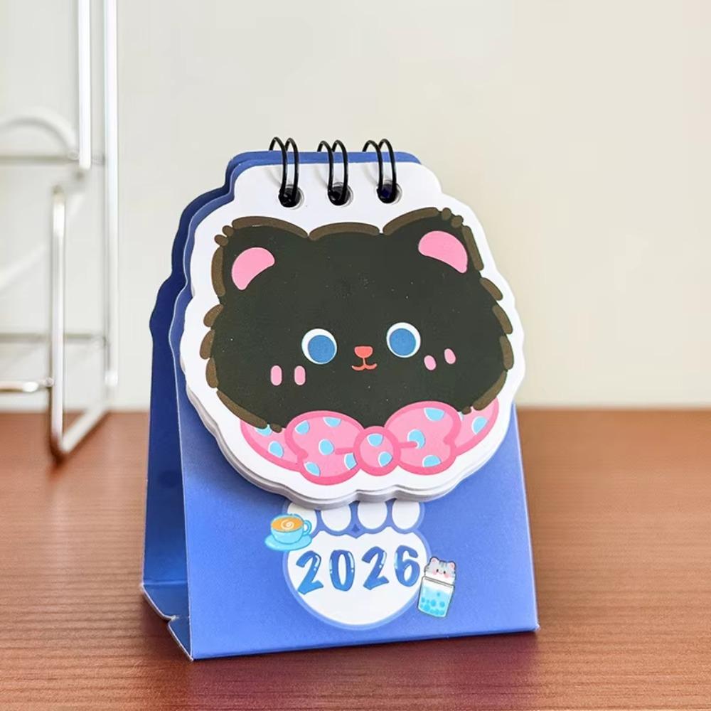 Mini 2026 Desk Calendar Coil Calendar Ornaments Cute Schedule Planner Desktop Ornaments