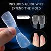 140Pcs Scale Crystal Armor 2 In 1 Nail Forms for Salon Quality Rapid Extension at Home