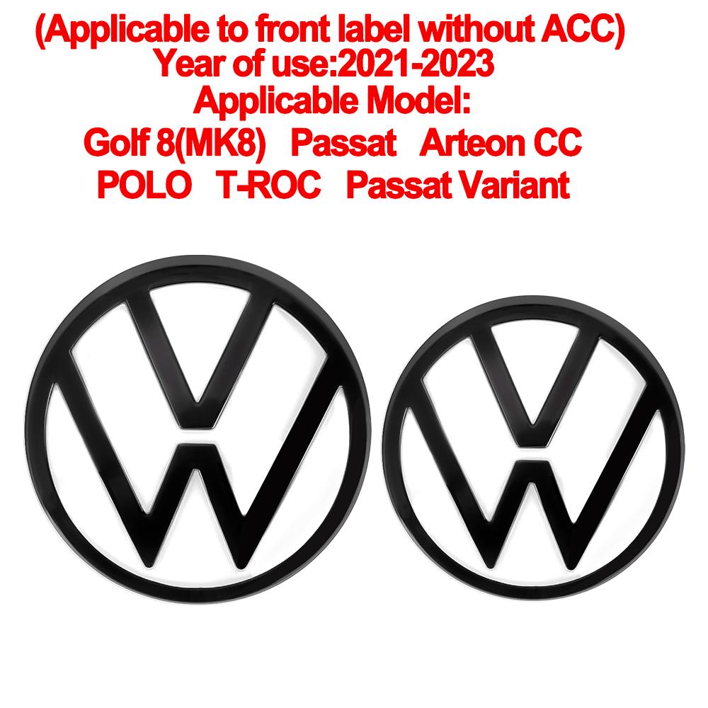 2PCS Car Front Grill/Rear label Trunk Emblem Lid Covers Sticker For Volkswagen VW GOLF 8 Passat Arten CC POLO 21-23 Replacement CWX1