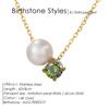 eManco Fashion Imitation Pearls Zircon Pendant Quality Necklace Chic Stainless Steel Fashion Exquisite Jewelry New