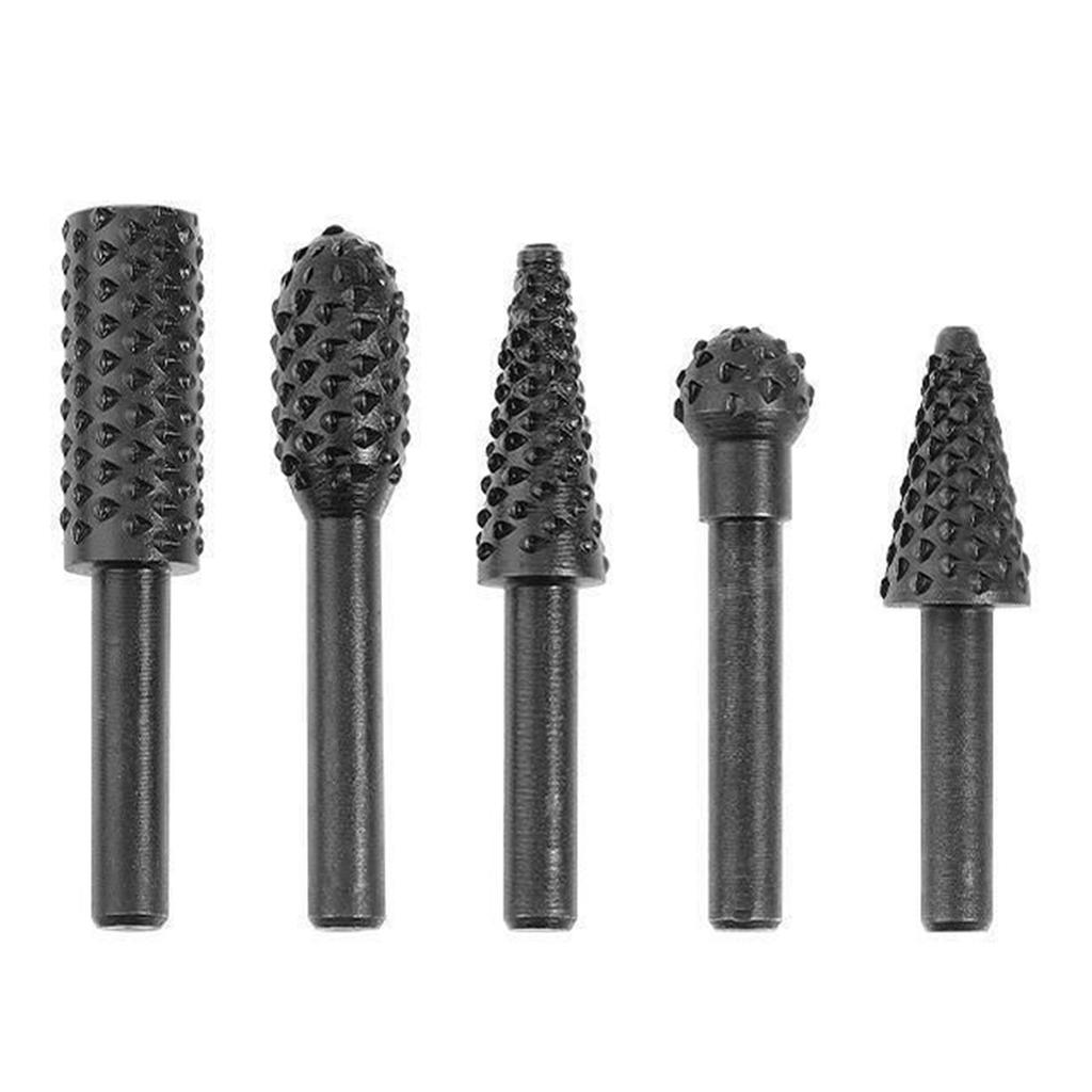 5 шт. Напильник для резьбы по дереву, рашпиль, сверло, вращающийся рашпиль, набор сверл, деревообработка, вращающееся рельефное сверло в форме долота
