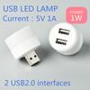 Мини-2 USB порта постоянного тока, светодиодный ночник, 5 В, 1 Вт, супер яркая защита глаз, чтение книг для компьютера, зарядка мобильных устройств