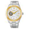 Мужские механические часы SEIKO SELECTION HFB004J (Автоматический и ручной завод), Открытое сердце, Белый циферблат