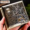 Antique Zinc Alloy Square Incense Burner Heart Sutra Plate Censer Burner Holder Aromatherapy Furnace Tea Room Study Tea Ceremony