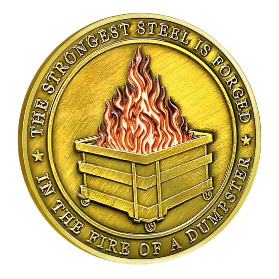 7/9 шт. монета Dumpster Flame Challenge двусторонняя резная металлическая памятная медаль медальон круглая коллекционная монета украшение для домашнего офиса