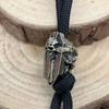 1/2 шт. Бусины для ножа в виде черепа, креста, щита, из латуни, EDC, для DIY плетеных браслетов, шнурков, подвесок, аксессуары, уличный инструмент, подвески, декор