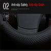 Car Black 38cm PU Leather Steering Wheel Cover Skidproof Comfortable Car-styling