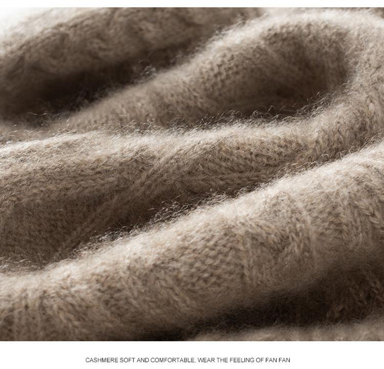 Мужской кашемировый пуловер без рукавов с V-образным вырезом: Осенне-зимний толстый свитер большого размера