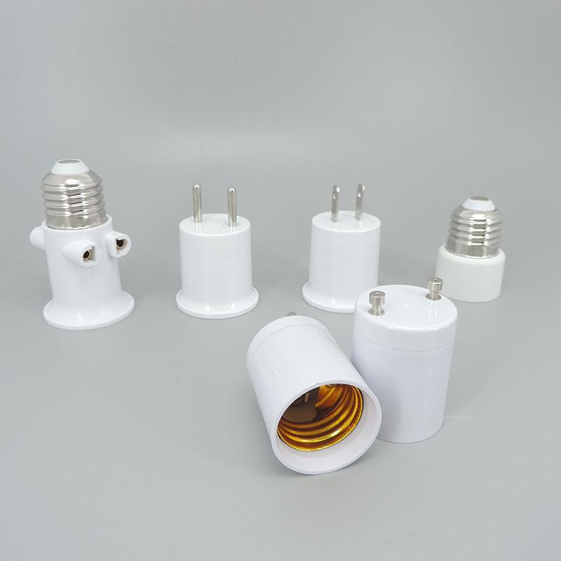 AC E26 E27 to GU24 E27 US EU power Plug Screw Lamp Holder Light Base Socket AC Adapter Converter electric connector