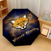 Автоматический 3-складной зонт Leicester City, 8 ребер, ветрозащитный, складной, защита от солнца и дождя, для путешествий на открытом воздухе, для ежедневного использования