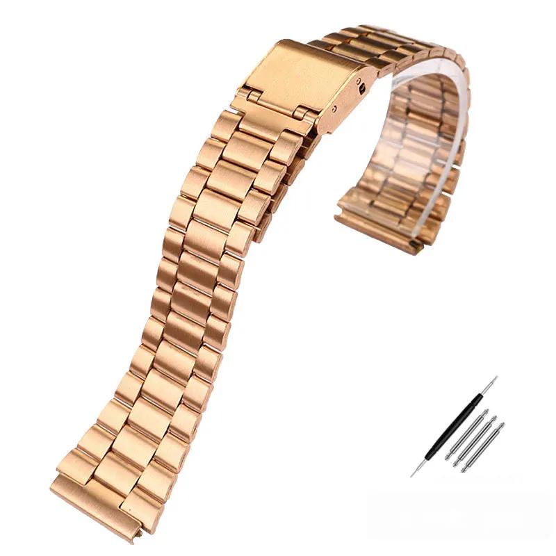Для Casio A158 / A159 / A168 /A169 /B650 /AQ230/ 700 Классический Маленький Квадратный Серебристый Блок Металлический Ремешок Тонкая Сталь Браслет 18мм