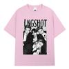 Korean Kpop Hip Hop Group Lngshot Graphic Print Tshirt Unisex Women Clothing Fashion Oversized Short Sleeve Cotton Top Fan Gifts