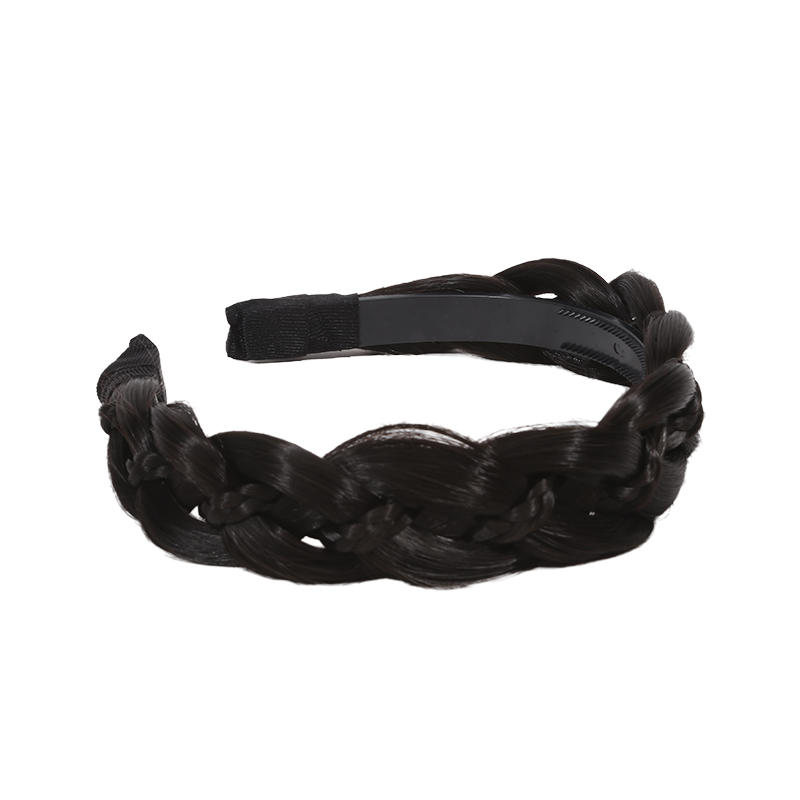 Классическая толстая плетеная синтетическая широкая плетеная повязка на голову высокой эластичности косы резинка для волос накладка для волос для женщин