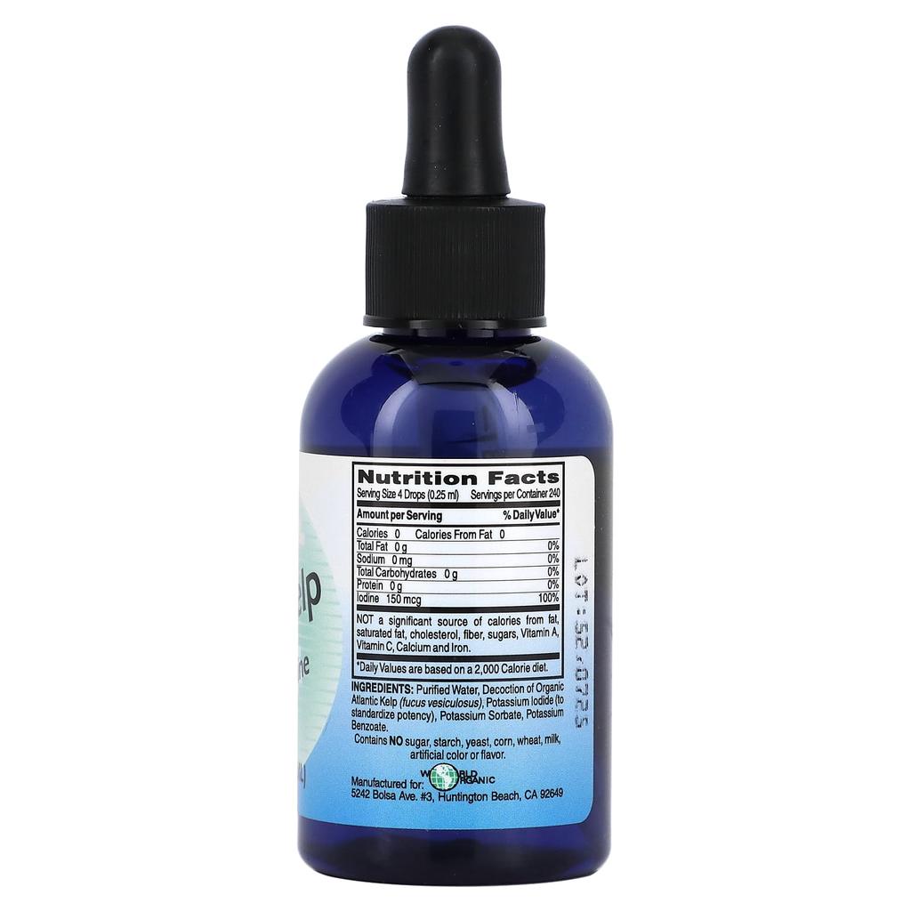 World Organic, Liqui-Kelp, 59 мл(2 жидких унции)