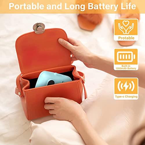 Green portable Bluetooth thermal barcode label printer blue