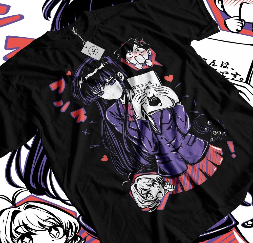 Anime Komi San Cant Communicate Hitohito Graphic Black TShirt Size S4XL