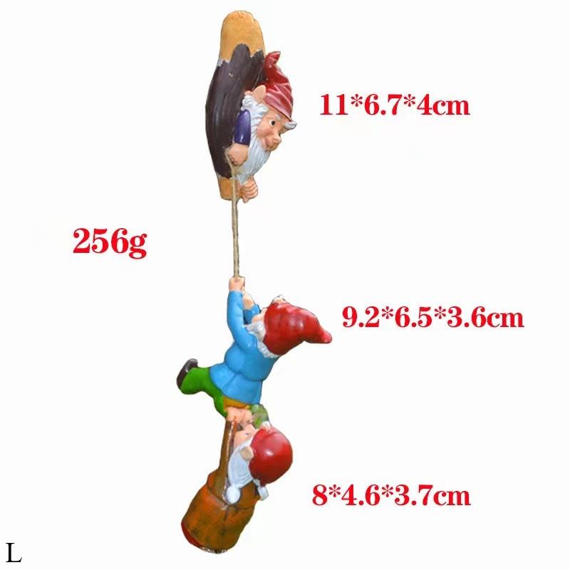 Дерево обнимающий гном Белобородый гном эльф сад подвесной дизайн украшения украшения двор украшение дома