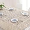 Retro Pastoral Hollowed Out Pure Cotton Linen Oval Table Cloth Table Cloth Plaid Lace Simple Round Tablecloths Background Cloth