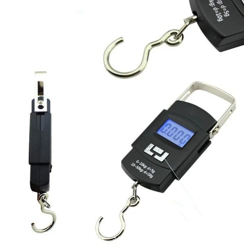 55 кг/10 г Электронные цифровые весы Портативные двойные точные подвесные крюки Цифровые весы Мини карманные весы Кухонные гаджеты