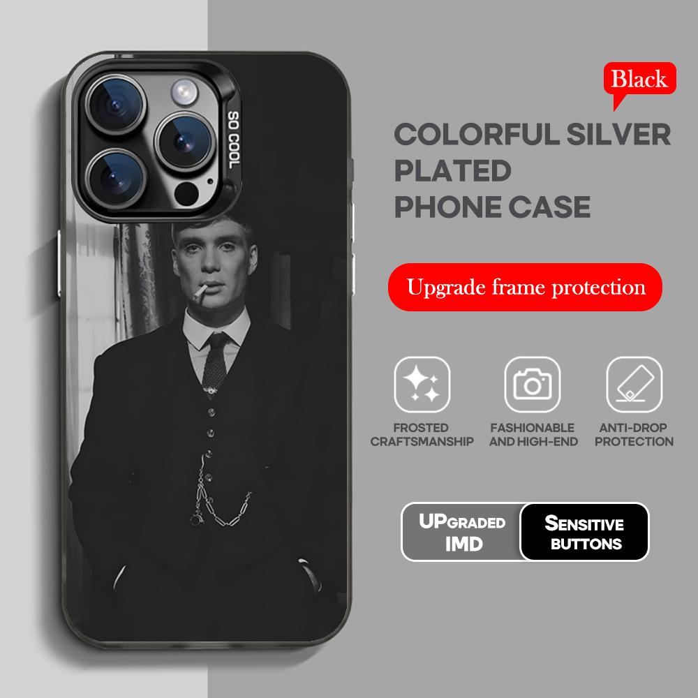 Чехол для телефона Peaky B-Blinders Томми Крутой черный IMD Цветной Серебристый Подходящий мягкий чехол для iPhone 16 15 14 13 12 11 XS Pro Max