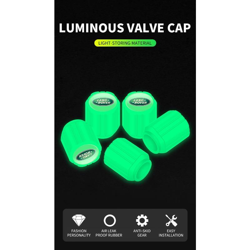 Светящиеся колпачки ниппелей автомобильных шин Флуоресцентные колпачки для шин мотоциклетных колес для Land Rover Discovery Range Rover Evpque Defender Автомобильные очки Rover L322 L405