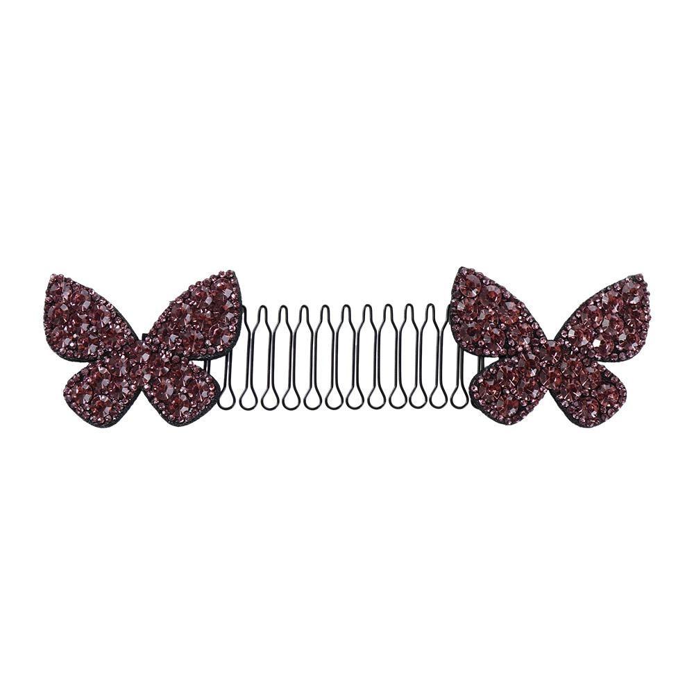Rhinestone U Shape Hair Styling Comb Star Spring Hair Comb Fashion Fixed Combs Girls