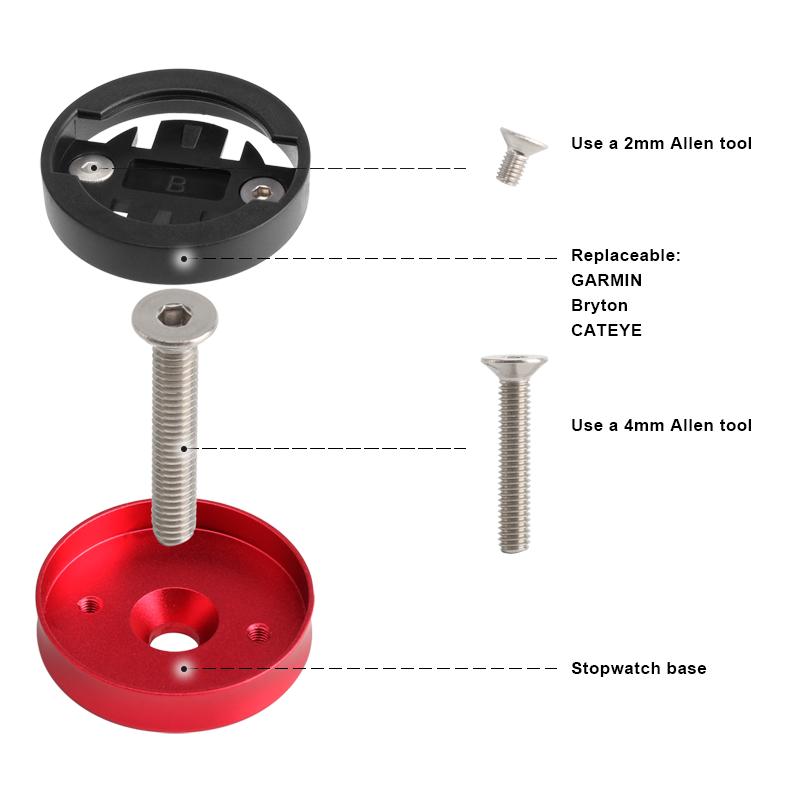 Bicycle Computer Holder For Garmin Edge Bryton Rider CatEye Mountain Bike Stopwatch MTB Speedometer Stem Top Cap Mount Bracket