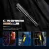 USB Rechargeable LED Pen Flashlight with RGB Light Outdoor Emergency Torch Lamp With Stainless Steel Clip Pocket Led Flashlight