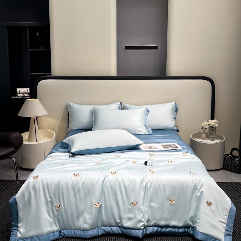 Летнее одеяло «Принцесса» Корейское Мягкое Выстиранный шелк Полная вышивка Тенсел Прохладное одеяло Женщине Девушке Для Летнего Одеяла Постельное белье