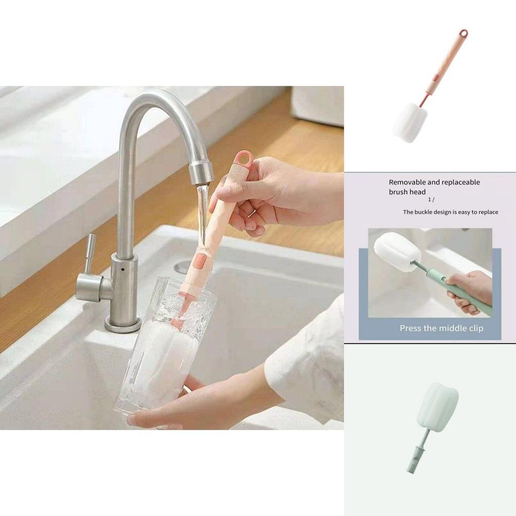 High-quality Long Handle Sponge Cleaning Brush For Mugs And Bottles Easy To Store